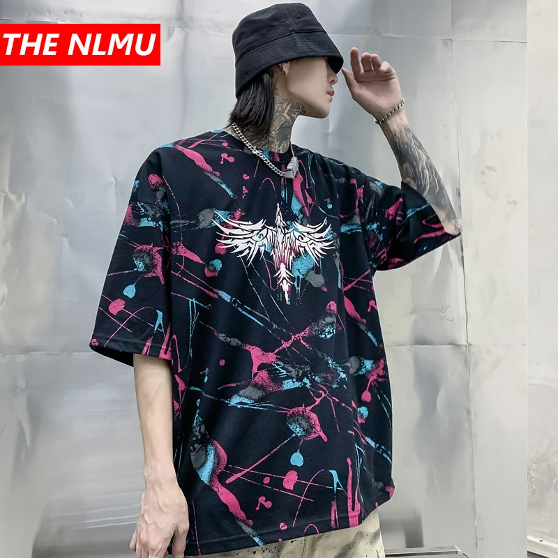Mens Harajuku T-shirts Funny Print T Shirt Streetwear 2020 Summer Men Hip Hop Casual T-Shirt Short Sleeve Tops Tees WG791