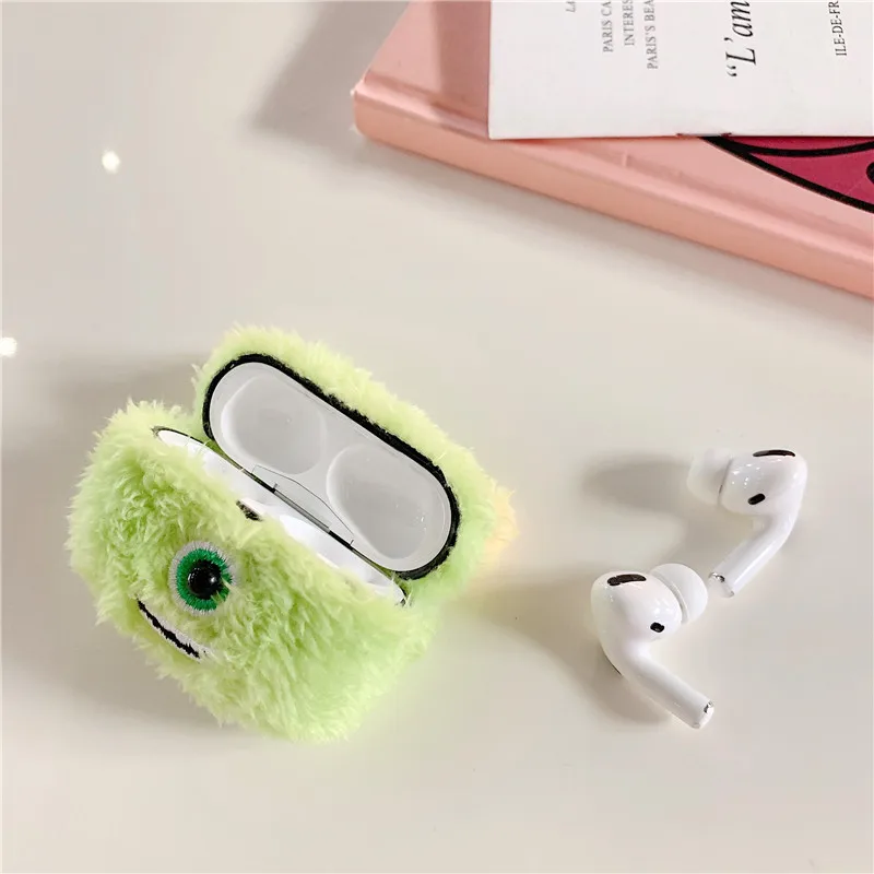 3D милый зимний чехол для наушников для Airpods pro Чехол с плюшевой куклой из мультфильма чехол для Airpods 3 Чехол аксессуары чехол для наушников
