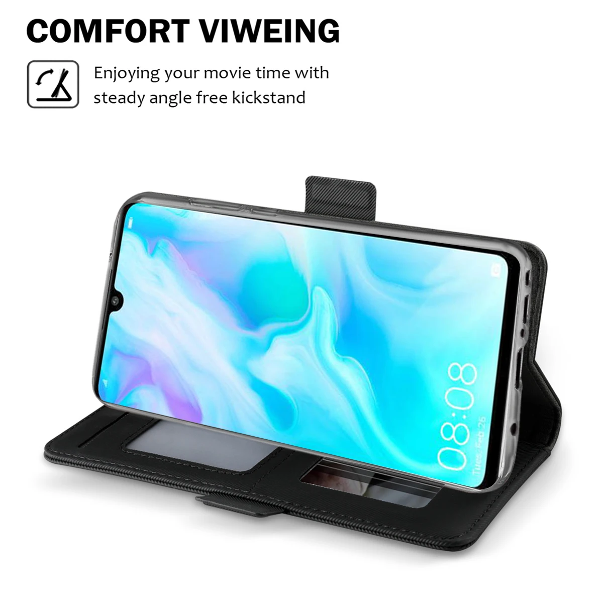  For Nokia 7.2 Case Luxury Leather Wallet Flip Stand Cover with Mirror Shockproof Shell For Nokia 3.