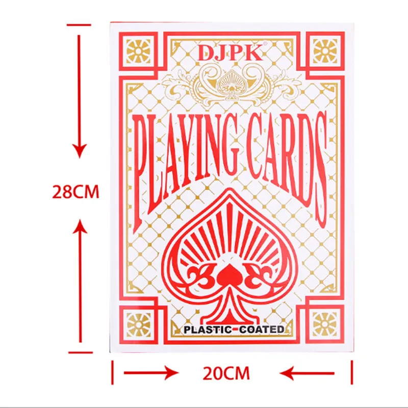 Джамбо игральные карты А4 Размер покер супер большой гигантский бумажный покер карты Реклама Игральные карты забавная Волшебная карточная игра покер подарочная карта