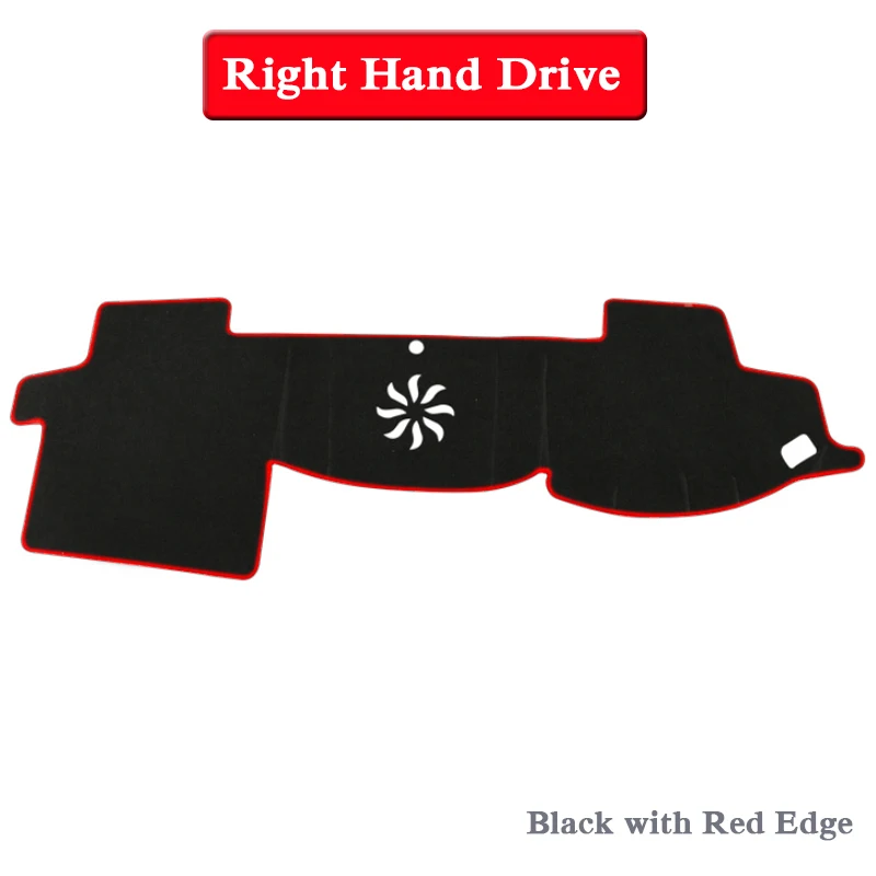 Black Red RHD Автомобильный Стайлинг приборной панели Избегайте Light Pad Инструмент крышка платформы коврик Роза для Toyota Land Cruiser J200 2008-Настоящее LHD и RHD - Название цвета: Black Red RHD