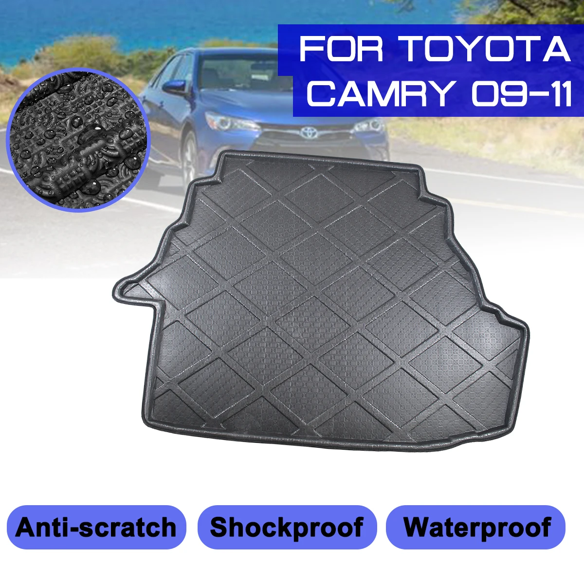 Car Floor Mat Carpet Rear Trunk Anti mud Cover For Toyota Camry 2009