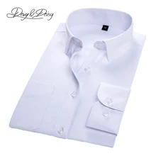 DAVYDAISY Новое поступление мужские на сезон осень-весна рубашки мужские Саржевые рубашки модная повседневная Рабочая деловая брендовая одежда 9 цветов DS-264