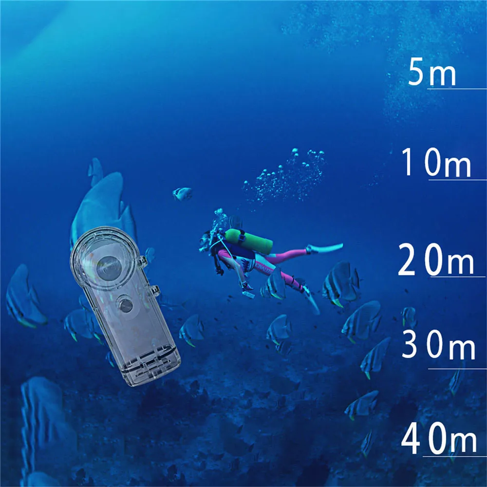Чехол для камеры дайвинга Ricoh Theta S /Theta V/Theta SC 360 ° панорамная камера прозрачный