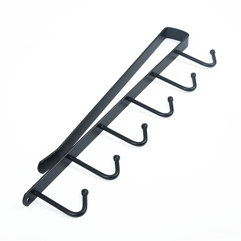 6 крючков под полкой держатель для кофе вешалка гардероб стеллаж хранения