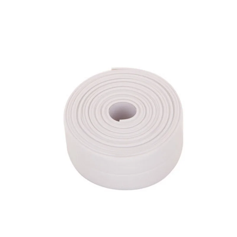 1 Roll Practical PVC Material Kitchen Bathroom Wall Sealing Tape Waterproof Mold Mildew Proof Adhesive Tape 3.2m X 2.2cm/3.8cm