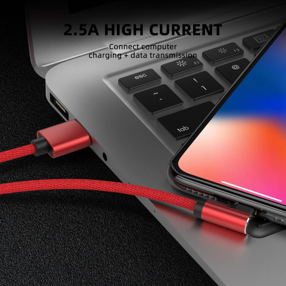 FDBRO 90 градусов USB зарядное устройство для передачи данных Быстрый кабель для iPhone X XR XS MAX 5 5S SE 6 S 6 S 7 8 Plus для iPad Телефон длинный шнур зарядки