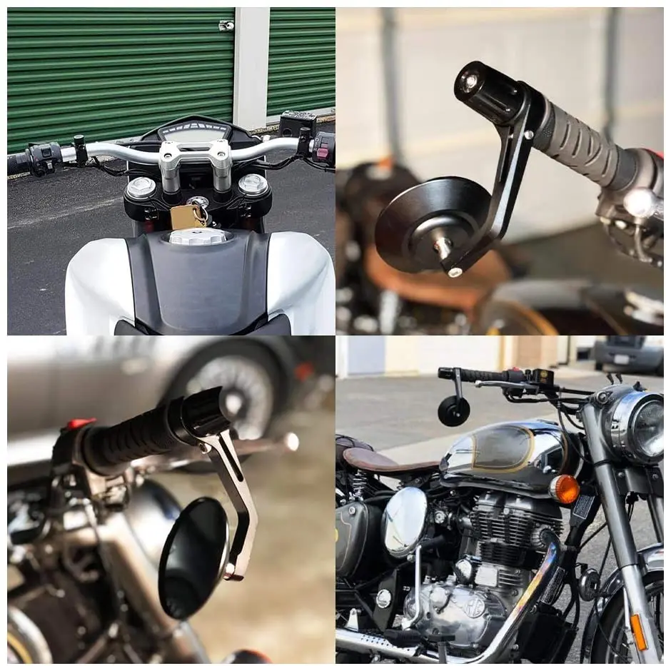 Мотоциклетные зеркала 7/8 дюйма 22 мм универсальные для Кафе Racer MT09 MT07 BMW R1200GS