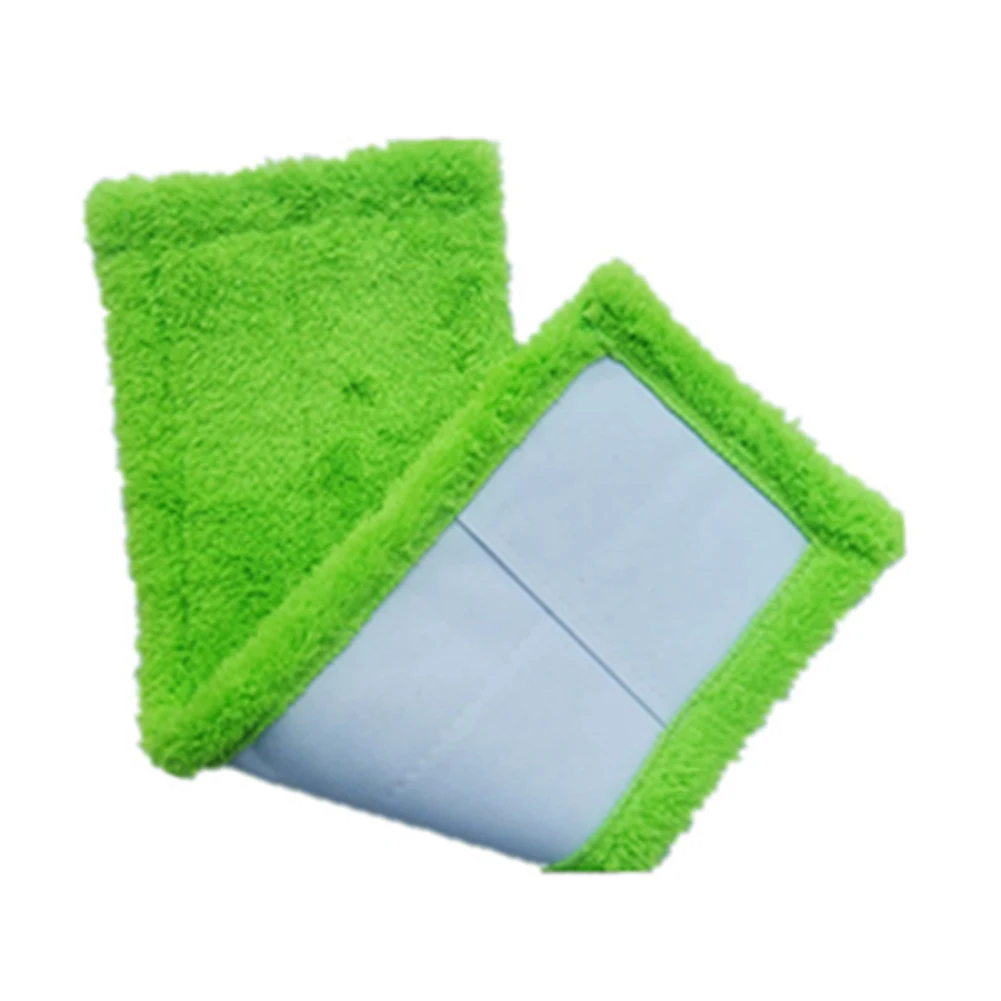 Mops Wet And Dry Replacement Mop Head Washable Microfiber Cleaning Mop Pads - Цвет: Зеленый