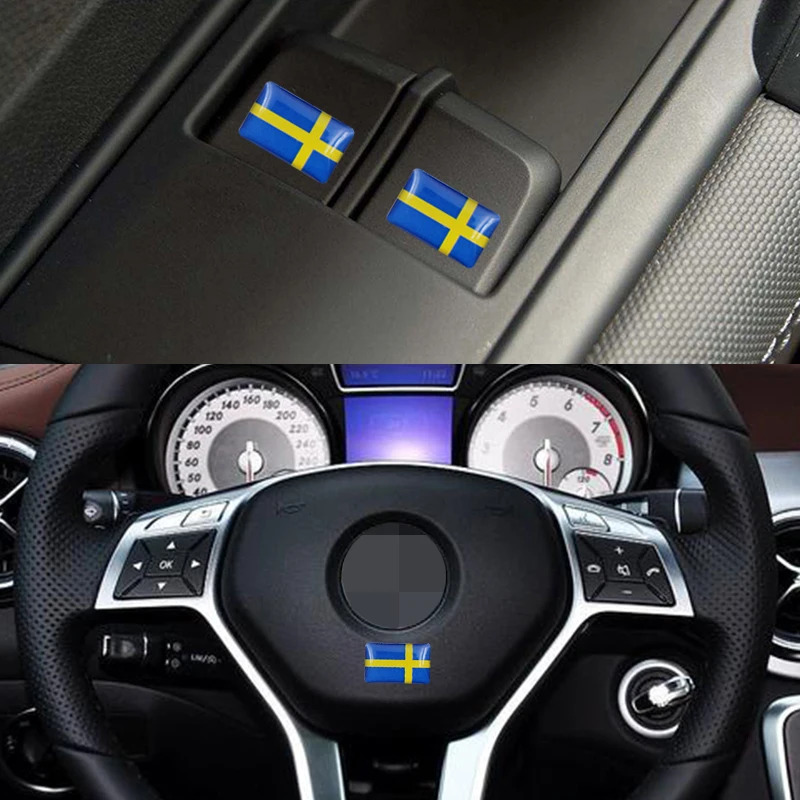 Наклейка для автомобиля и мотоцикла Шведский флаг подходит Volvo V40 V60 S60L защитная
