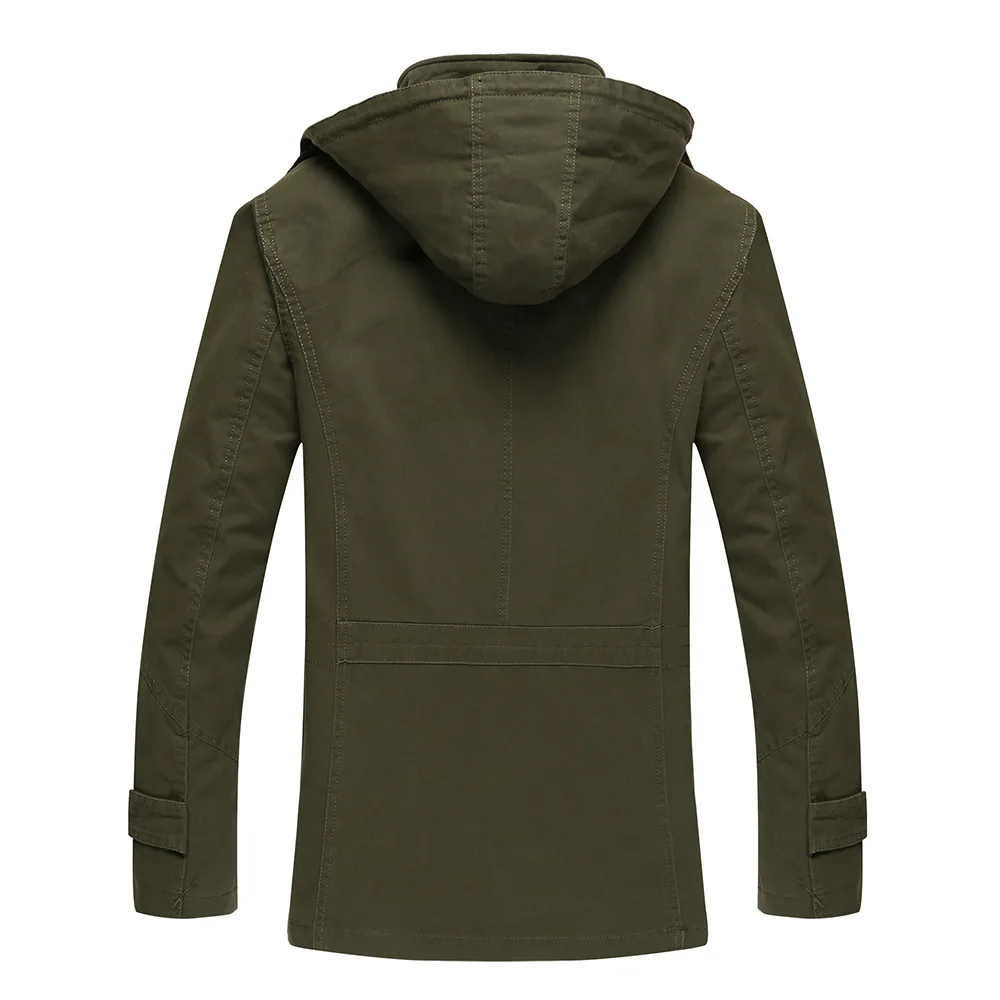 

AliExpress Autumn New Style Men Washing Jacket Medium-length Hooded Slim Fit Water First Jacket Pure Cotton