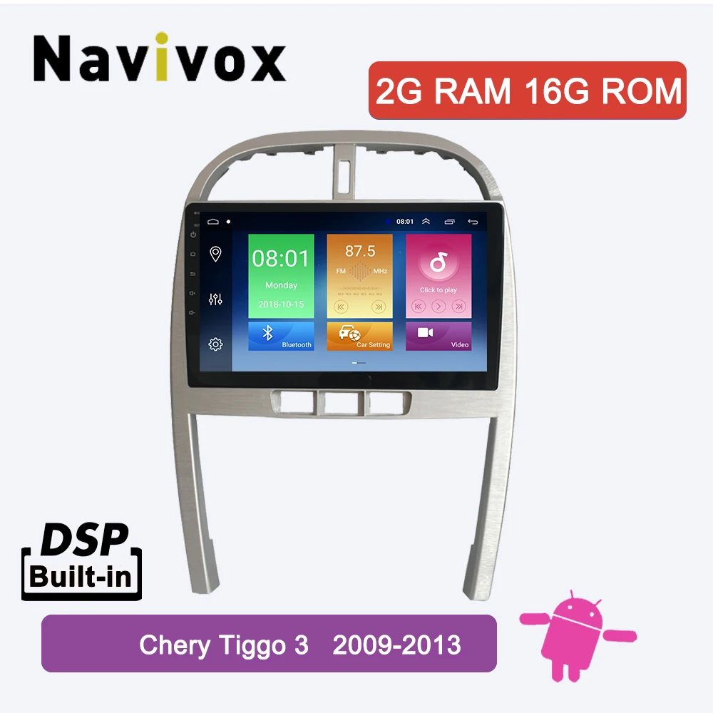 

Navivox For Chery Tiggo 3 2009-2013 Car Radio Multimedia Video Player Navigation GPS Android 8.12 din dvd support SWC BT