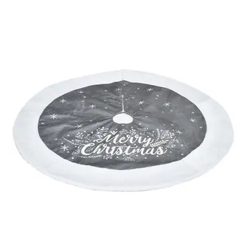 

Christmas Tree Skirts Floor Mats Personality Exquisite Knitted Edge Cover Apron New Year Xmas Party Home Decoration Carpet