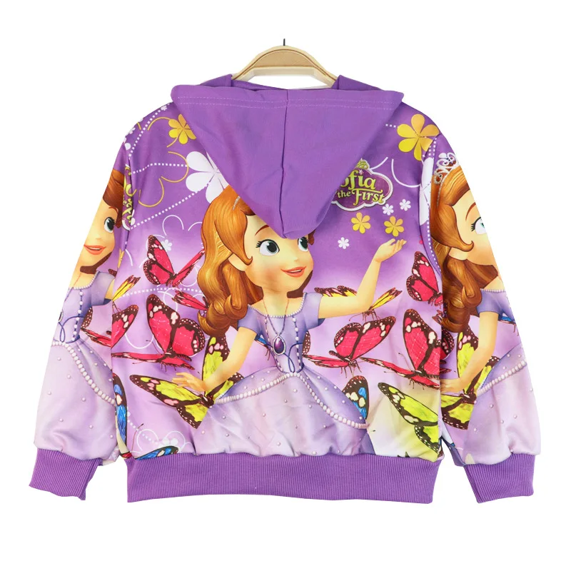 

Girl'S Coat Cardigan 2019 Spring And Autumn New Style Childrenswear Cartoon Tops CHILDREN'S Clothes Hoodie Sophia Thin