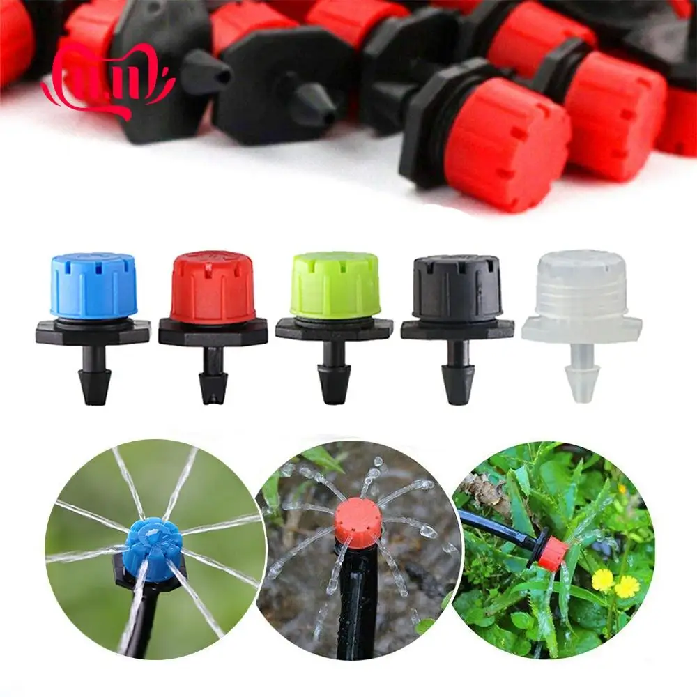 

50-800Pcs 1/4'' 360Â° Adjustable Micro Drip Irrigation System Watering Sprinklers Anti-Clogging Emitter Dripper Garden Supplies