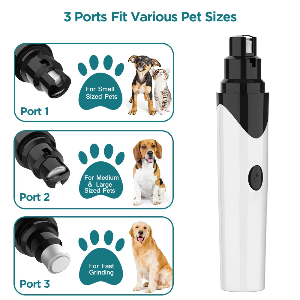 Electric Nail Grinder For Dog USB Charging Rechargeable Pet Nail