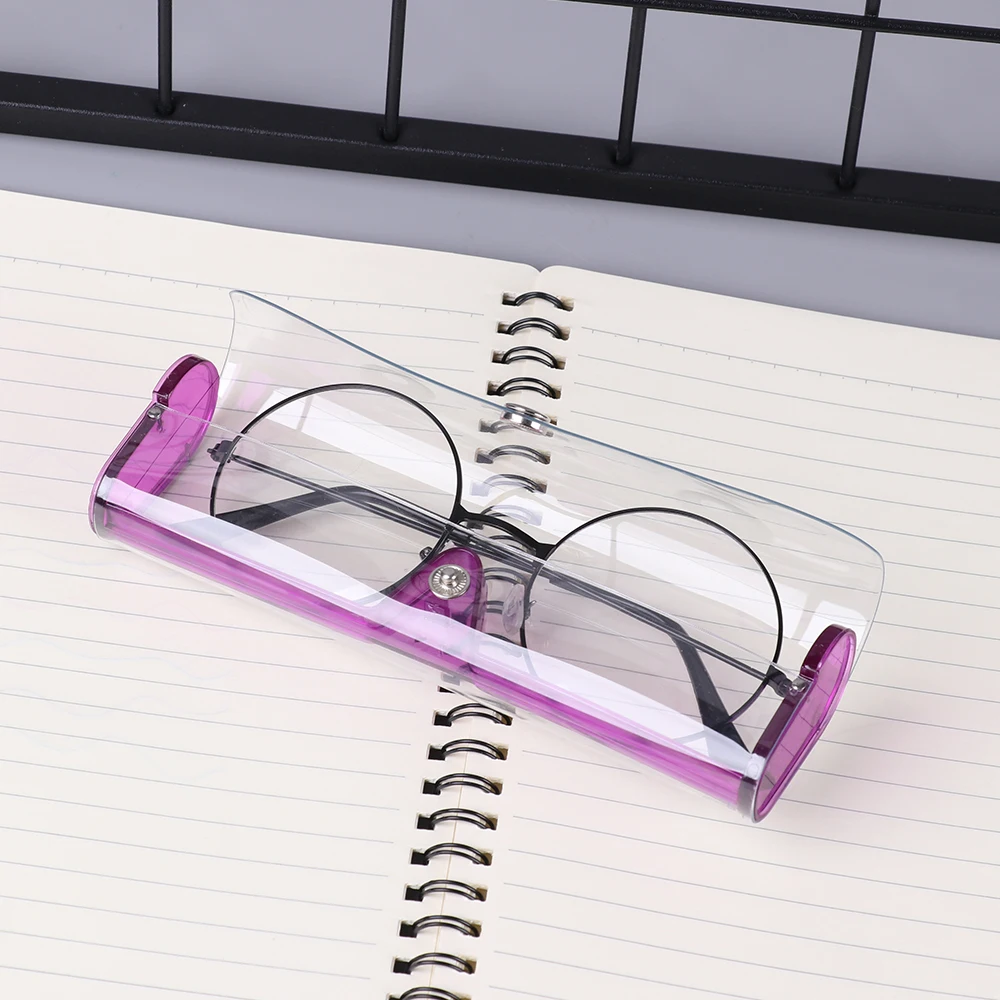 

1PC Unisex Stylish Clear Eyeglasses Case Transparent PVC Soft Eye Glasses Protector Box Cute Durable Eyeglasses Accessories