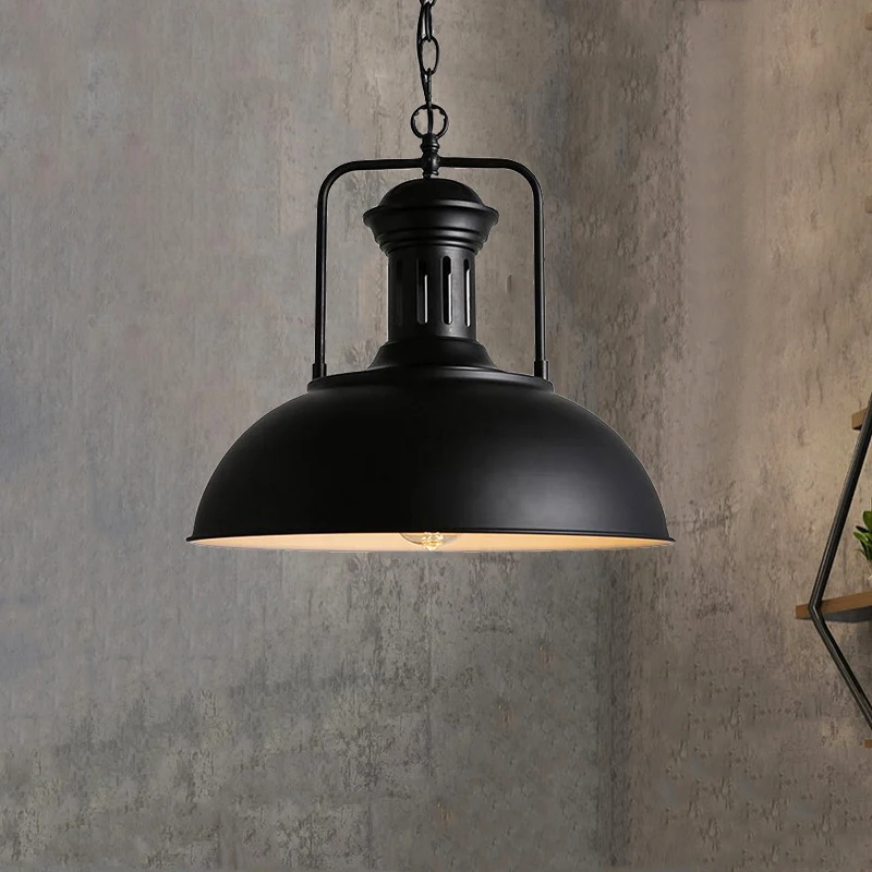 Nordic single head pendant lamp droplight,vintage iron lamp bedroom dining room cafe restaurant aisle retro loft pendant light