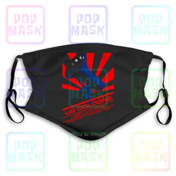 

Rare U2 Dublin 5+6+9+10 Experience + Innocence 2018 Tour Reprint New Washable Reusable Mask with 2Pcs PM2.5 Filters 5 Layers