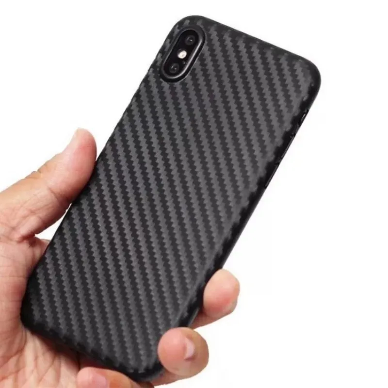 Подходит для iPhone 11 Pro Max чехол из углеродного волокна Ультратонкий матовый XS X 7/8