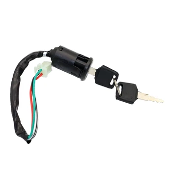 

4 Wire Ignition Lock Ignition Switch 2 Keys for 50/110/125/250cc Bike ATV