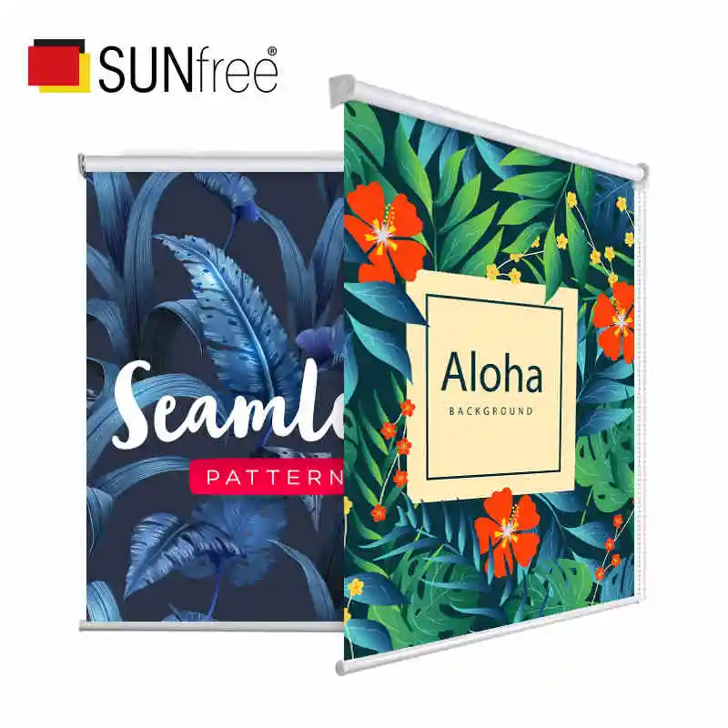 Жалюзи с тропическими листьями Sunfree для офиса спальни кухни принтом HD зеленые