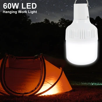 

60W Portable Light Outage Emergency Light Camping Tent Light Reading Maintenance Light Five-level Dimming Waterproof Flashlight