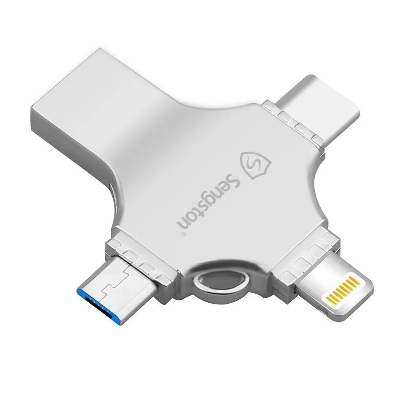 4 в 1 USB флэш-накопитель Iphone Android type-C USB3.0 высокоскоростной памяти Sengston
