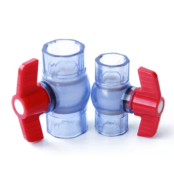 

Ball Valve Transparent PVC Aquarium Connectors Aquarium Water Cycle Fitting Diameter 20mm and 25mm