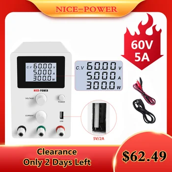 

LCD Screen Adjustable Switching DC Lab Bench Power Supply 60v 5a 30v 10a Digital Regulated Modul Laboratory Power Source