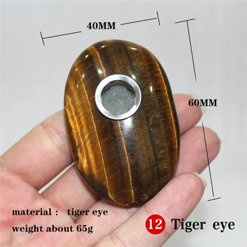 Tiger eye Runyangshi 1 шт. все виды кристалл натурального кварца Рули ручной резной овальный камень коптильные трубы - Цвет: Tiger eye