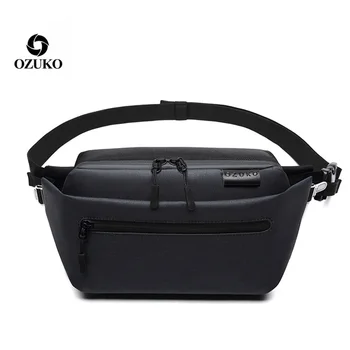 

ozuko Men Chest Bag New Style Leisure Chest Bag Waterproof Sports Large Capacity Single Shoulder Bag Sports Hunting Running Bag