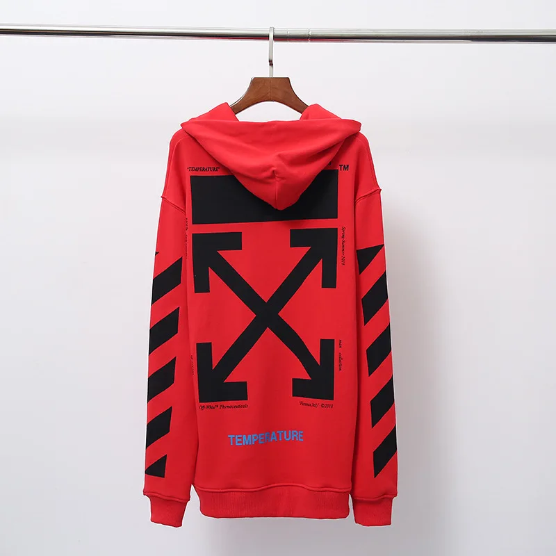 19ss Off-White OW Мужчины Женщины Вирджил ABLOH Мона Лиза толстовка с таким же абзацем Печатный с капюшоном Свободная куртка толстовка