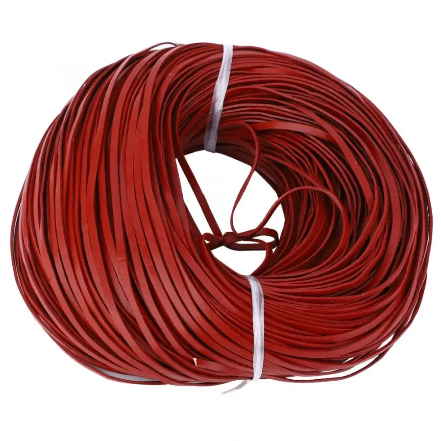 Красный Manual DIY Flat Leather Cord 100m Long Braided First Layer Leather Crafted Cord - Цвет: Красный