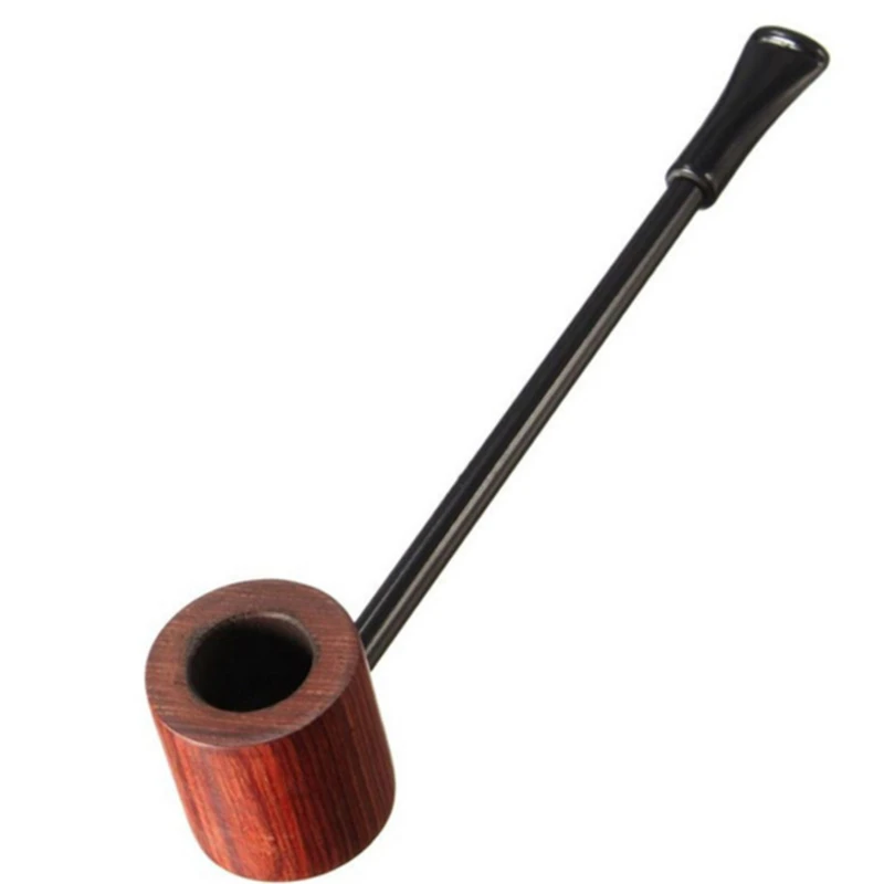 Long Briar Pipe Multi Choice Straight Smoking Pipe 3mm Filter Smoking Set