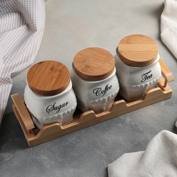 

A set of jars for bulk products on a stand "Estet", 3 pcs, 650 ml