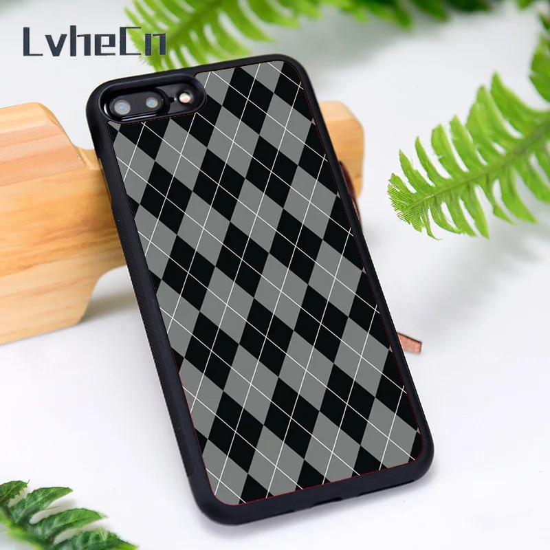 Силиконовый резиновый чехол LvheCn для телефона iPhone 6 6S 7 8 Plus X XS XR 11 12 Mini Pro Max черный