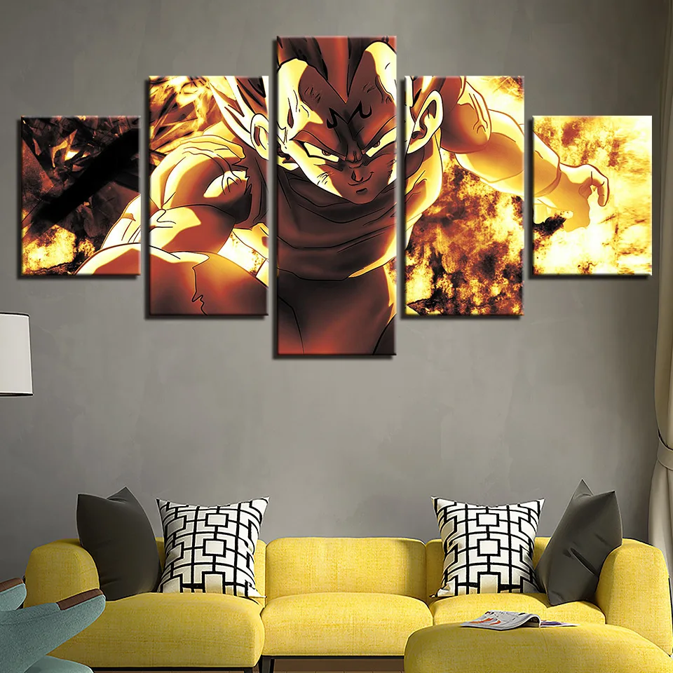 Dragon Ball плакаты на стену изображения для Гостиная картины 5 штук Son Goku Saiyan аниме