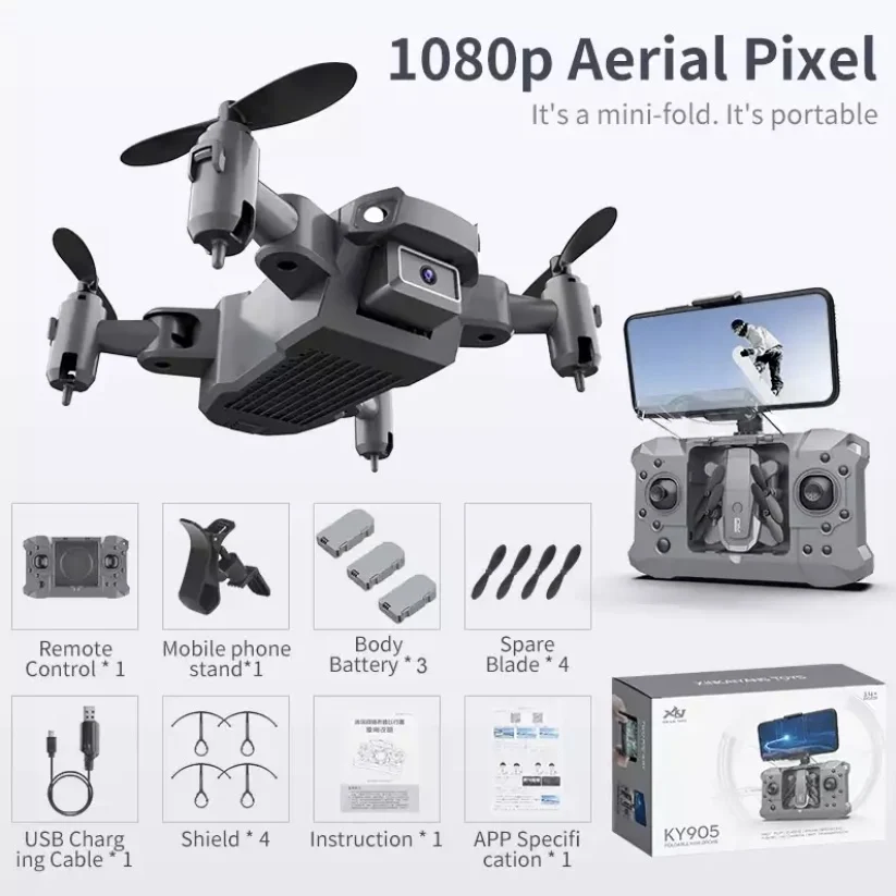 Mini Drone 4K HD Camera Foldable Quadcopter One-Key Return FPV Capable Follow Me RC Helicopter Quadrocopter boy's Toys For Kids best RC Quadcopter RC Quadcopter