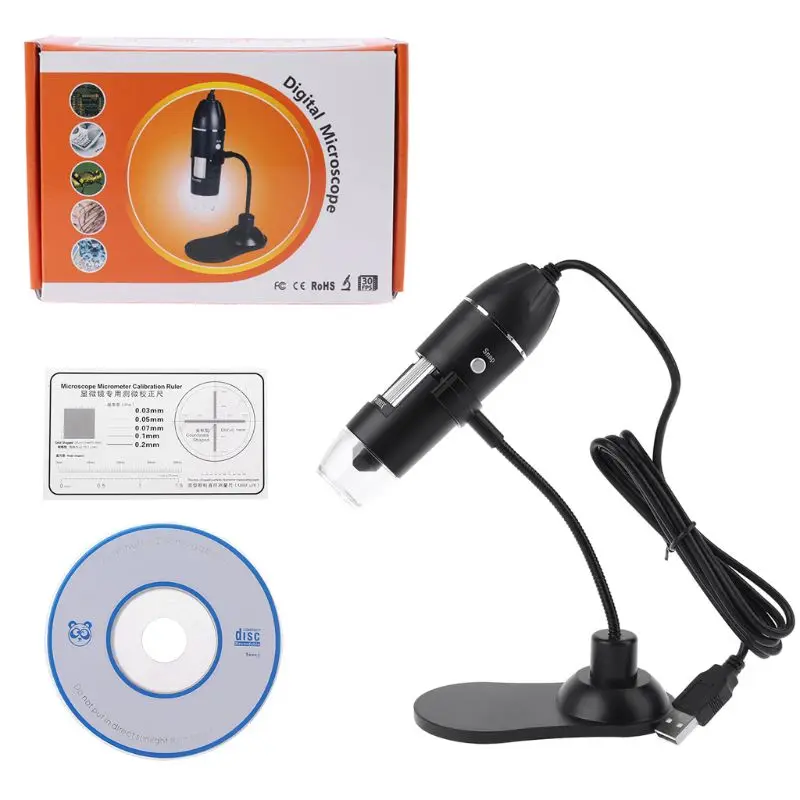 

Digital USB Microscope 1000X Magnifier Protable Endoscope Microscope with Stand A5YD
