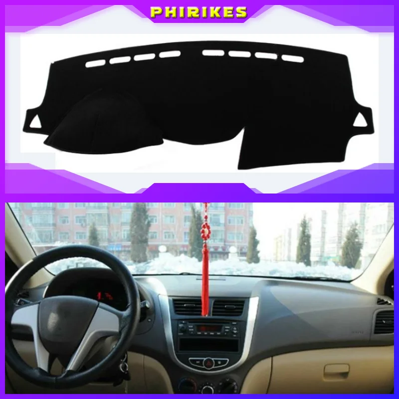 

For Hyundai Solaris Verna 2012-2017 Right and Left Hand Drive Car Dashboard Covers Mat Shade Cushion Pad Carpets Accessories