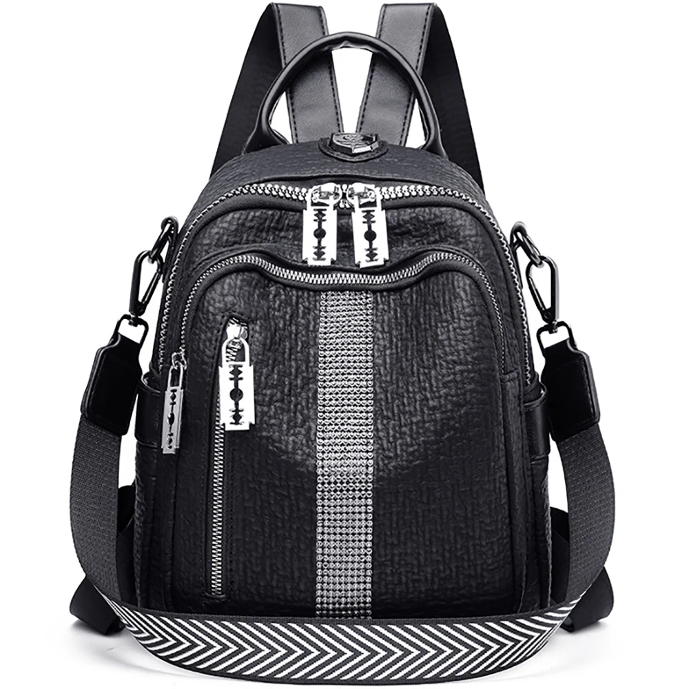 Women Backpacks Brand Large Capacity Shoulder Bag Diamond-studded Leather Backpack Ladies Luxury Designer Travel Bags 2021 New