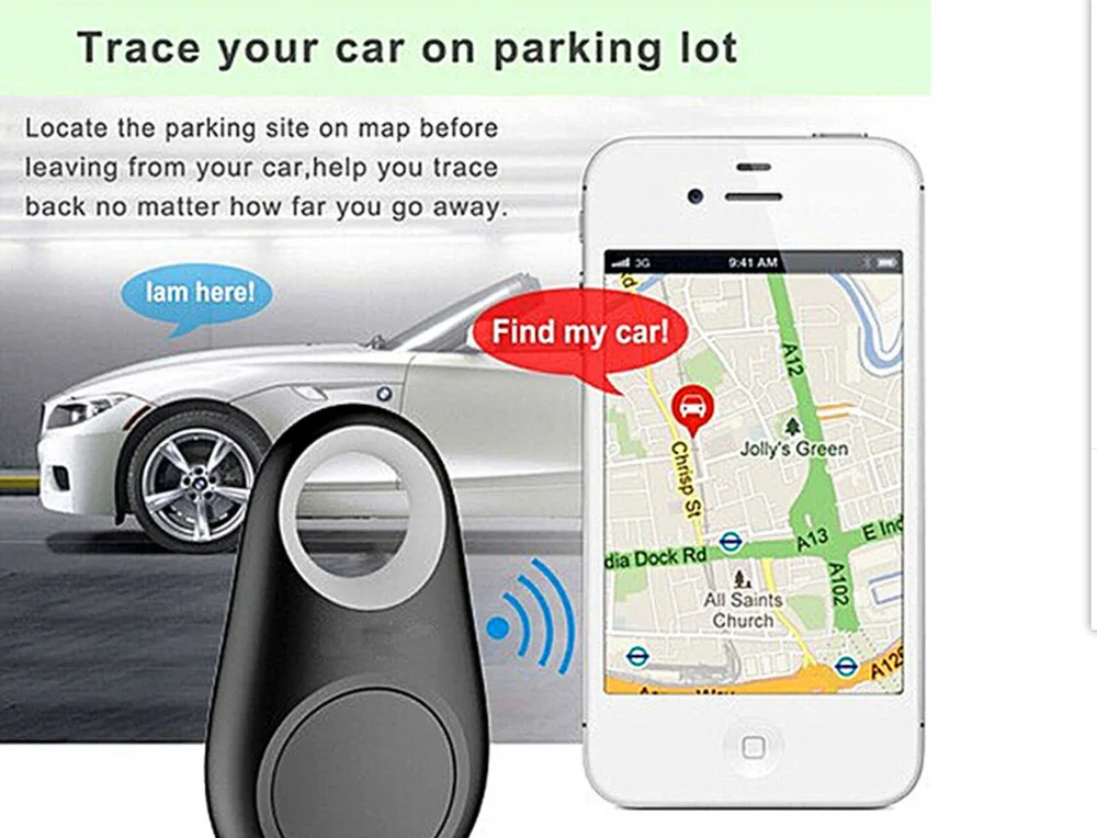 Умный мини GPS трекер для домашних животных Bluetooth анти потеря водонепроницаемый