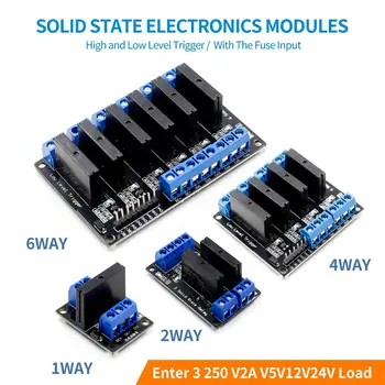 

1pcs 1 2 4 6 8 Channel 24V DC Relay Module Solid State Low Level SSR AVR DSP G3MB-202P Relay for Arduino