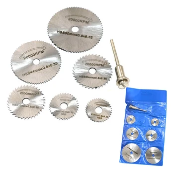 

3.2mm Rod + 6pcs HSS Blades Discs Electric grinder accessories High Speed Steel Cutting Blade for Cutting Wood Plastic Copper