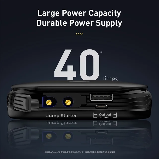 Baseus Car Booster 800A Power Bank Battery Jump Starter 12V Auto Starting Device Charger Car Starter 8000mAh Emergency Battery 5
