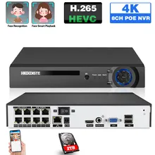 

H.265 CCTV IP Network Video Surveillance Recorder 8CH 4K POE NVR System Face Detection 5MP 4CH XMEYE NVR P2P Wifi View 2T HDD