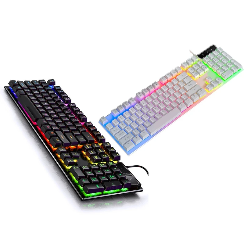 V4ゲーミングキーボードusb有線フローティングキーボード 静音人間工学耐水メカニカル感キーボード キーボード Aliexpress