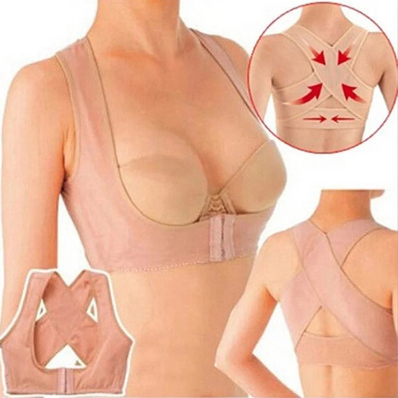 

Women Adjustable Breast Correction Posture Corrector back Chest Support Belt Shoulder Brace Chest Care Corset Face Lift Tool