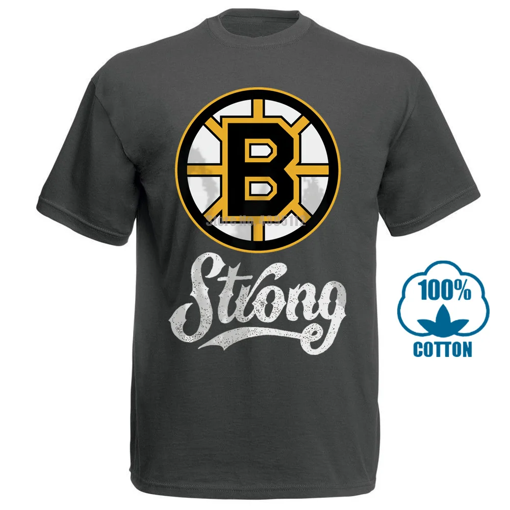 Темно-серый Новая Черная футболка Boston B Strong Marathoner Tribute Hockeyer Bruins Размеры S 3Xl 011454 - Цвет: Темно-серый